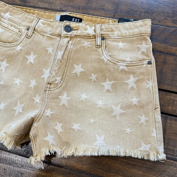 NWT KUT From The Kloth Jane High Rise Western Star Print Denim Jean Shorts 8 - Picture 4 of 13